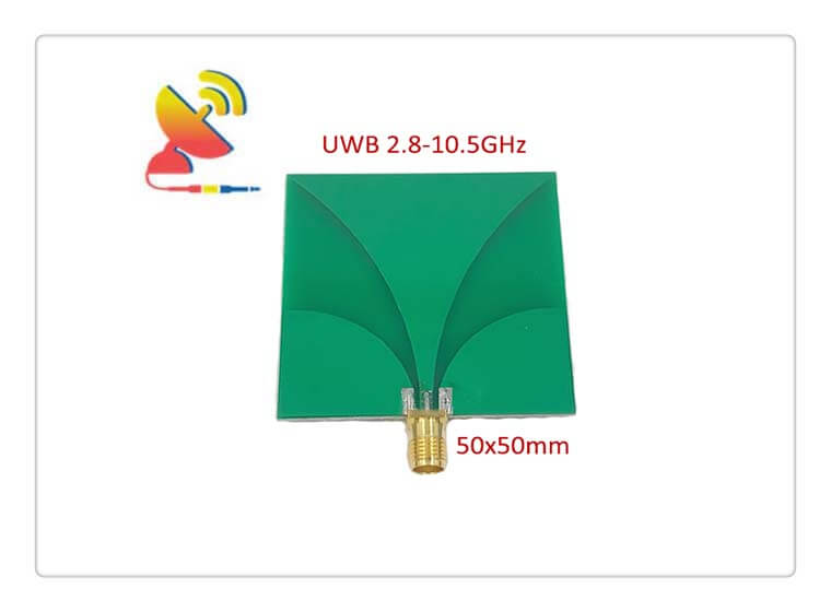 C&T RF Antennas Inc - 50x50mm 2.8 GHz to 10.5 GHz Antenna UWB PCB Antenna