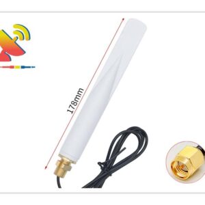 C&T RF Antennas Inc - White Color 2.4 GHz Omnidirectional WiFi Antenna SMA Cable Extension Manufacturer